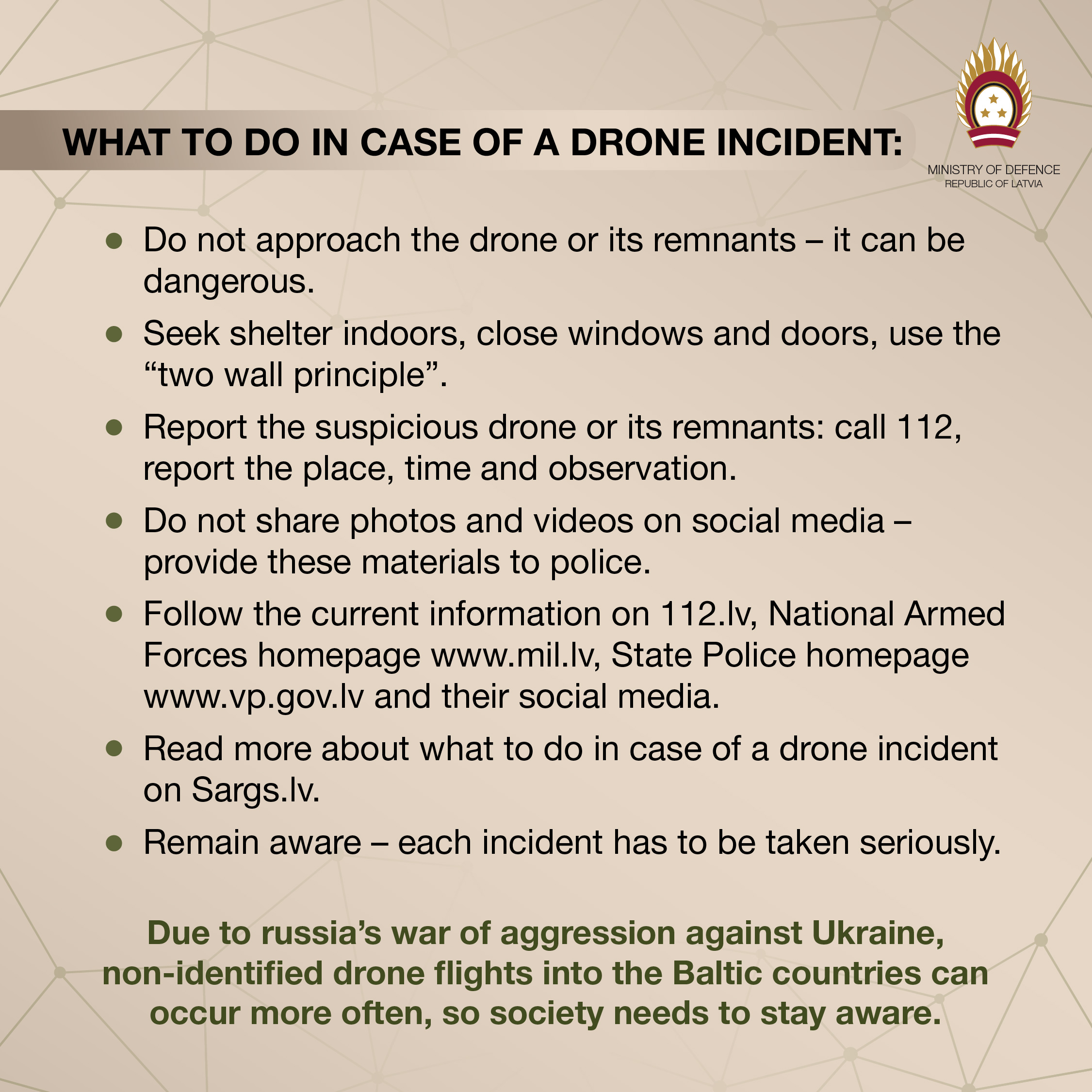 What to do in case of a drone incident?