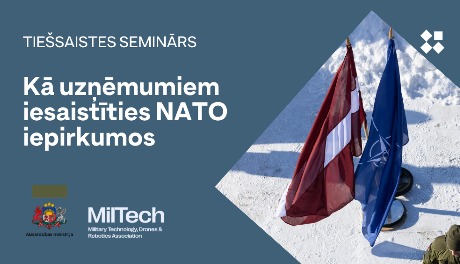 Tiešsaistes seminārs: Kā uzņēmumiem iesaistīties NATO iepirkumos