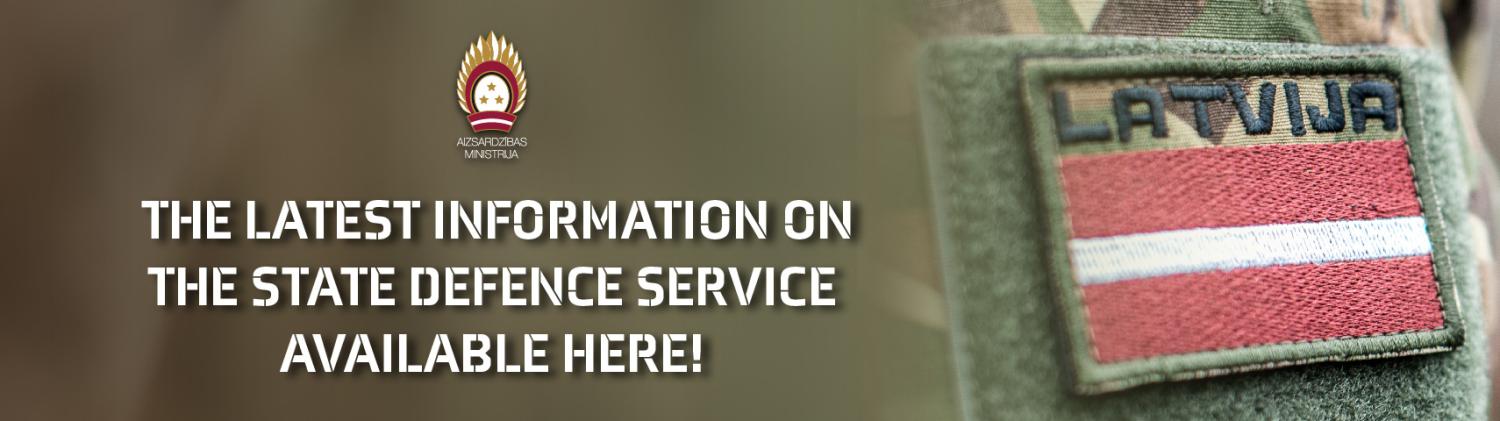  Banner with text - current information about the State Defense Service is available here