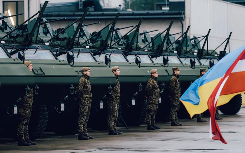 Ukrainian Defence Minister Denys Shmyhal to Receive Latvia-Produced “Patria” 6x6 Armoured Personnel Carriers