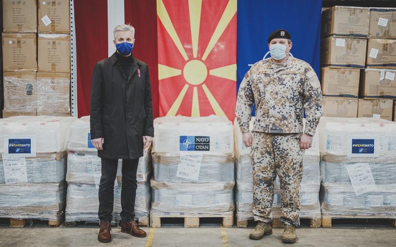 Latvia donates disinfectants to Northern Macedonia